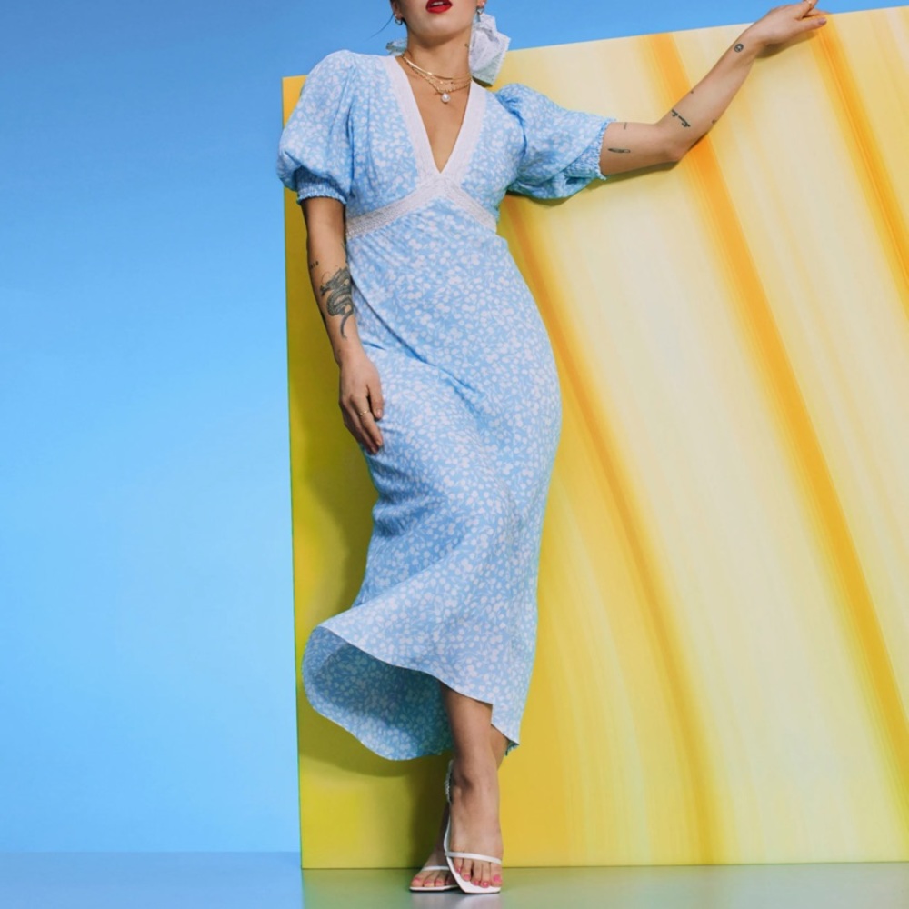 RIXO x Target Blue Floral Dress